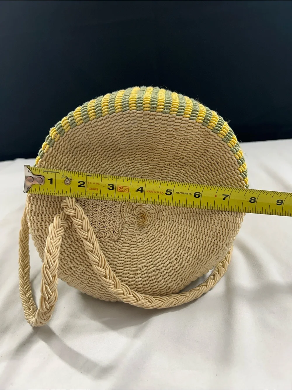 Stone Mountain Woven Geometric Boho Drawstring Backpack